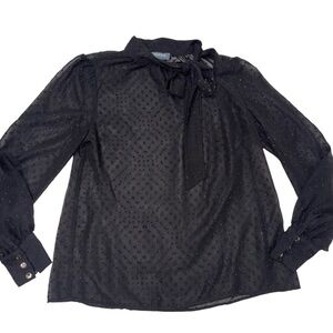 Mod Cloth Anthropology Black Long Sleeve Shirt size XS